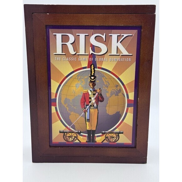 Risk The Classic Game of Global Domination Complete in Vintage Style Wooden Box - Picture 1 of 13